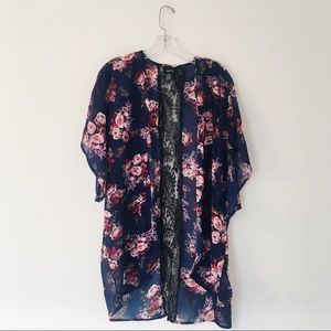 Floral & Lace Kimono